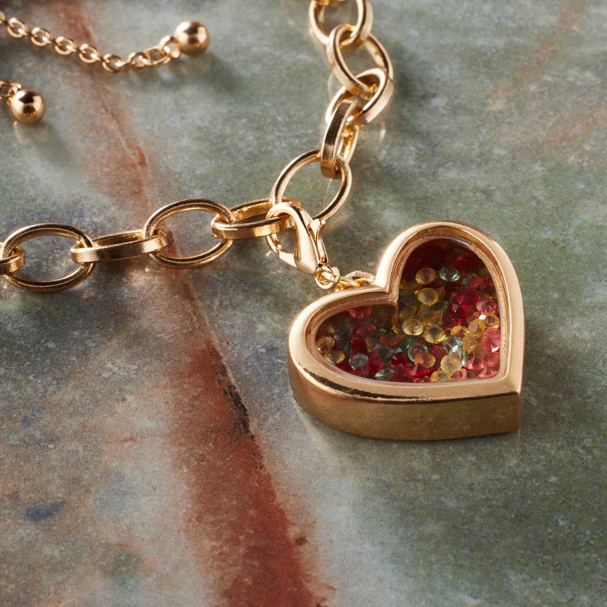 12 Pack: Gold Heart Shaker Charm by Bead Landing™
